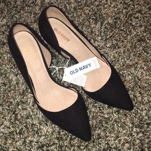Black Suede D’orsay Pumps